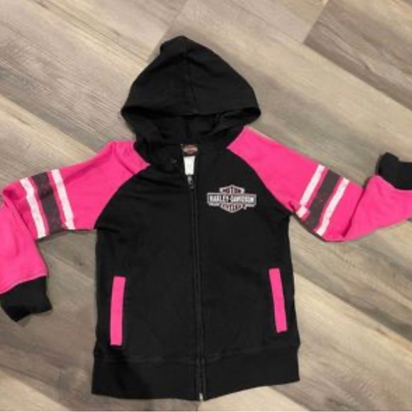 Girls Harley Davidson Zip Up, size 5 - Picture 1 of 2